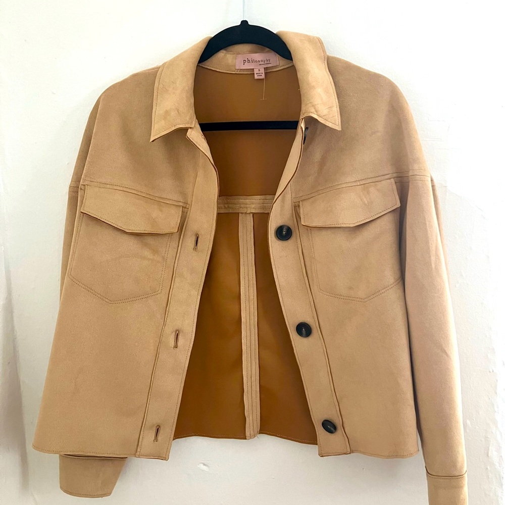 Philosophy lightweight suede jacket